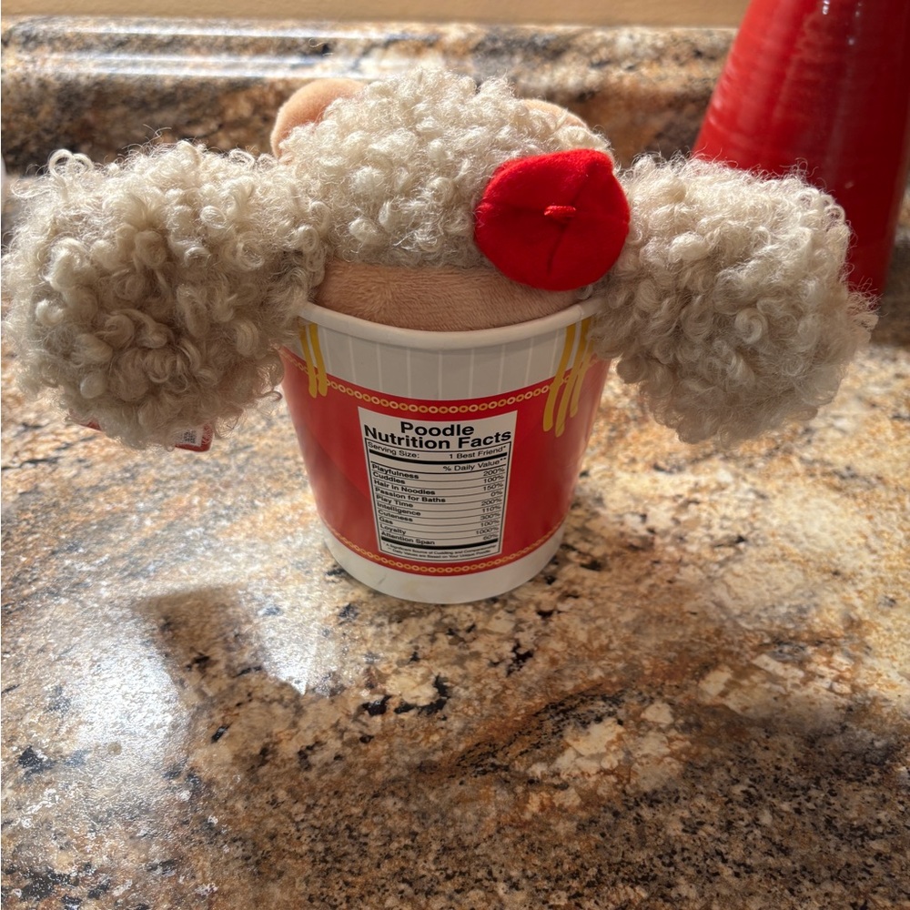Poodles In Noodles Plush Stuffed Animal Toy Brown 7" Brand New Novelty Toys - Picture 3 of 4